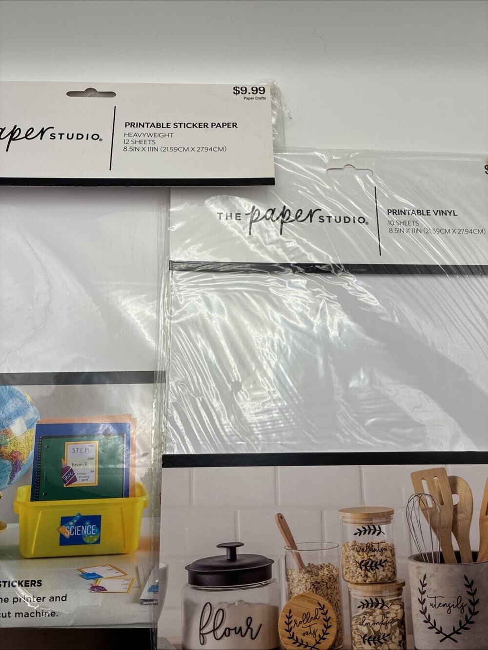 The Paper Studio Printable Sticker Paper & Printable Vinyl Lot Of 2 READ